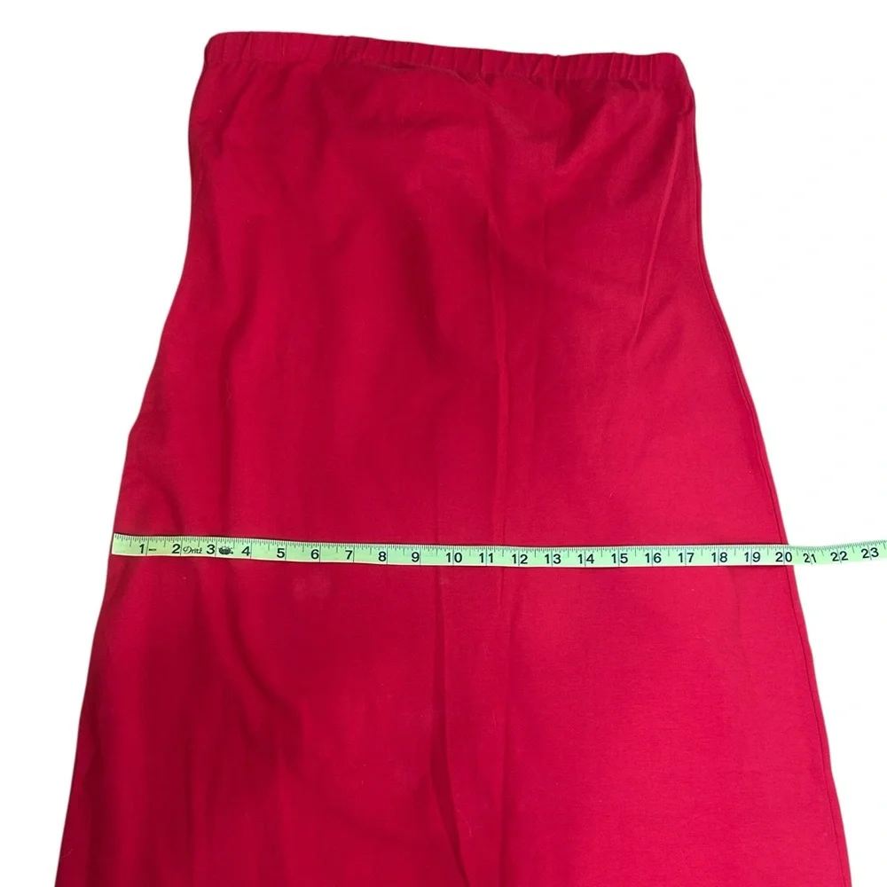 Boston Proper NWT Red Strapless Dress with Side Slit size Medium - Picture 5 of 8